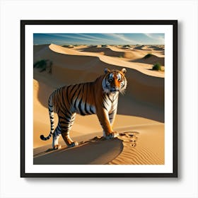 Tiger In The Desert 1 Art Print