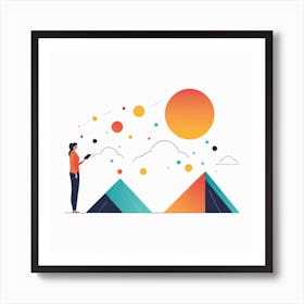 Flat Vector Illustration Art Print