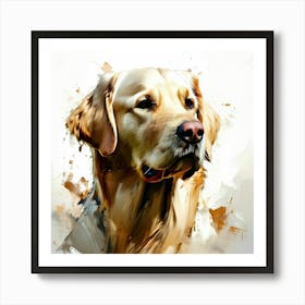 Golden Retriever Painting 2 Art Print