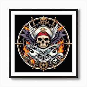 Pirate Skull 1 Art Print