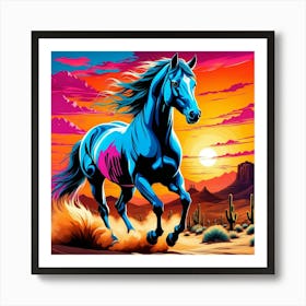 Horse In The Desert 1 Art Print