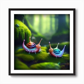 Alien Snails 3 Art Print