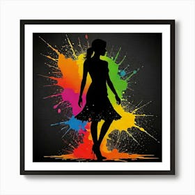 Silhouette Of A Woman 1 Art Print