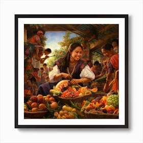 Fruit Market Art Print