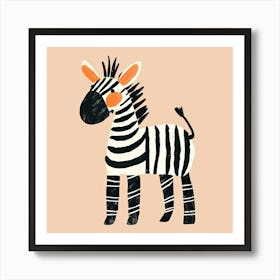 Charming Illustration Zebra 4 Art Print