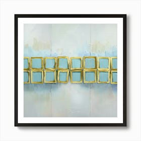 Blue Squares 1 Art Print