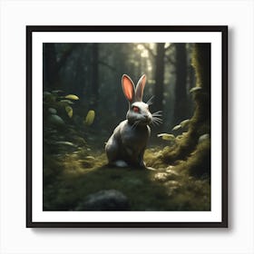 Rabbit In The Forest 67 Art Print