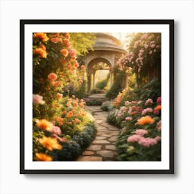 Gazebo In The Garden Art Print