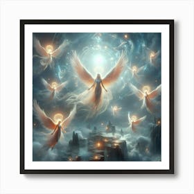 Angels In The Sky 8 Art Print