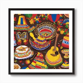 Mexican Hats Art Print