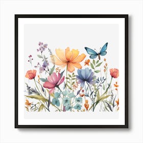 Watercolor Flowers 13 Art Print