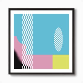 Abstract Geometric in pastel colors Art Print