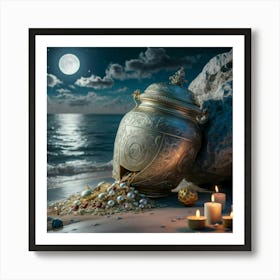 Pot On The Beach Art Print