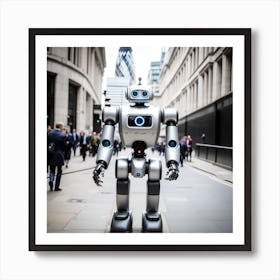 Robot In London 9 Art Print