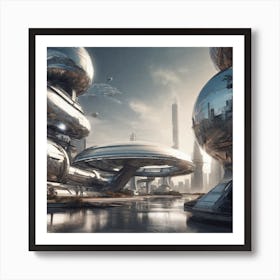 Futuristic City 340 Art Print