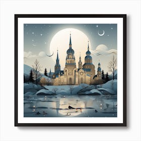 Russian Winter Landscape 2 Art Print