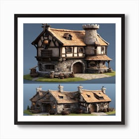 Leonardo Diffusion Xl Create A Medieval Castle Sorrounded With 0 (1) Art Print