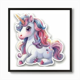 Unicorn Sticker 100 Art Print