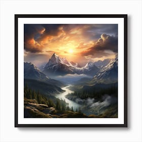 Mountain Landscape Art Print