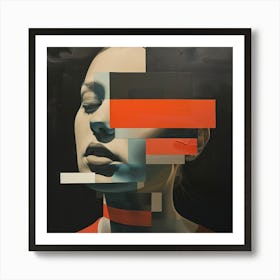 Abstract Portrait Of A Woman Art Print