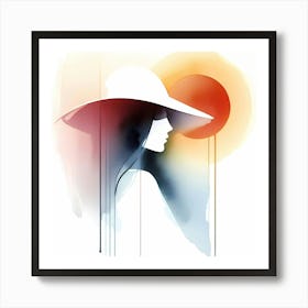 Woman In A Hat 6 Art Print