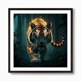 Tiger In The Forest 1 Art Print