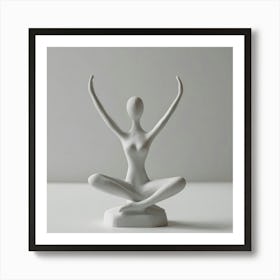 Woman In Yoga Pose Art Print