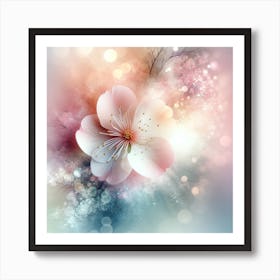 Cherry Blossom Background Art Print