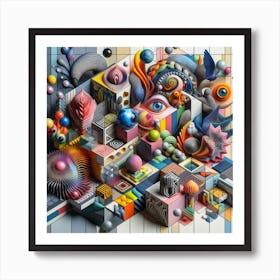 Beyond Dimensions: A Journey into the Infinite Art Print