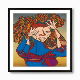 Woman With Afro Hair Art Print