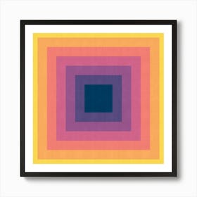 Squares gradient colors 1 Art Print