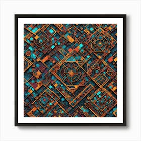 Abstract Geometric Pattern 30 Art Print