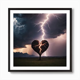 Heart Of Lightning Art Print