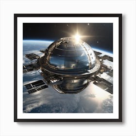 Space Station In Space Art Print