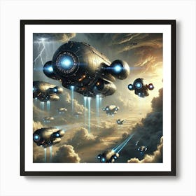 Skyward Dominion Airships Art Print