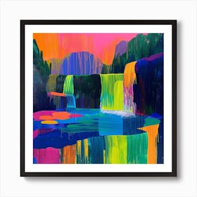 Colourful Abstract Plitvice Lakes National Park Croatia 6 Art Print