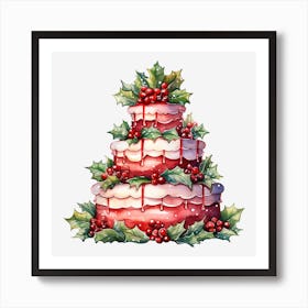 Christmas Cake 1 Art Print