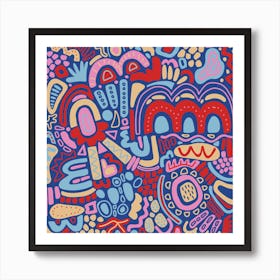 Abstract Doodles Art Print