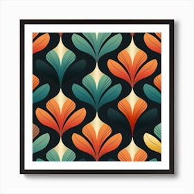 Abstract Floral Pattern 3 Art Print