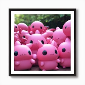 Pink Toy Figurines Art Print