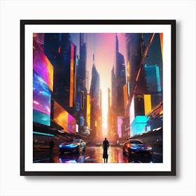 Futuristic Cityscape 111 Art Print