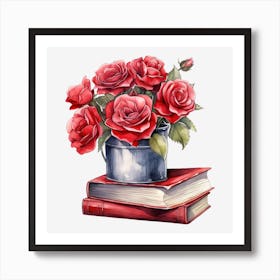 Roses In A Bucket 16 Art Print