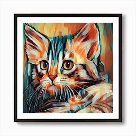 Beautiful Cat Painting Art Print