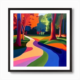 Abstract Park Collection Hyde Park London 4 Art Print