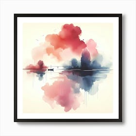 Abstract Watercolor Painting 4 Art Print