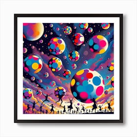 'Flying Spheres' Art Print