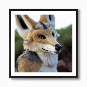 Fox in grasslands Art Print