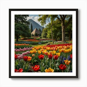 Tulips In Bloom Art Print