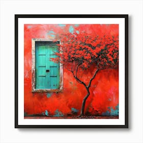 Tree In Front Of House Art Print