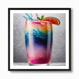 Rainbow Drink Art Print